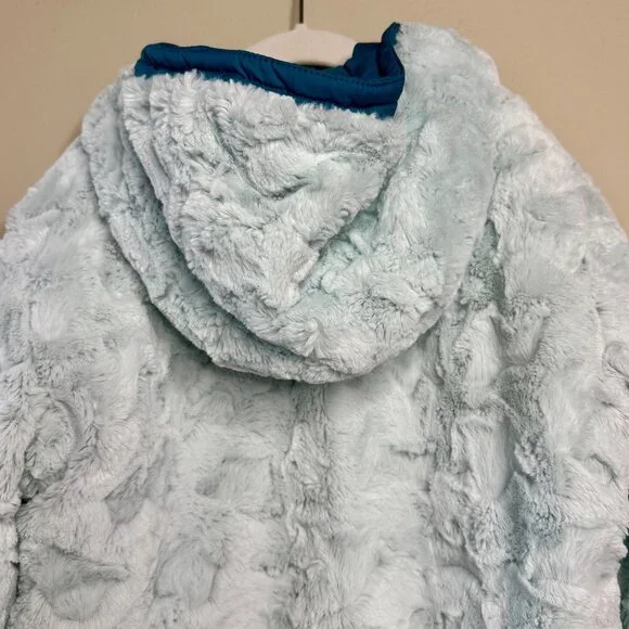 THE NORTH FACE MossBud Swirl Reversible Coat Girls M 10-12 Parka Winter Jacket - Picture 8 of 14